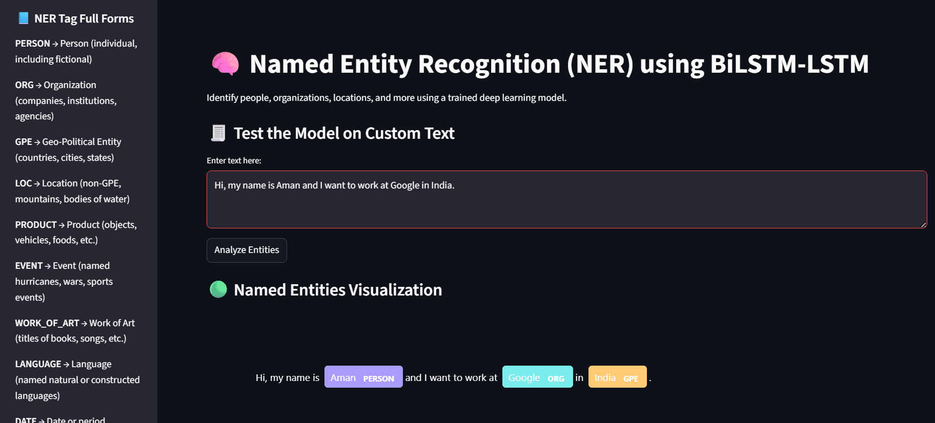 Named Entity Recognition