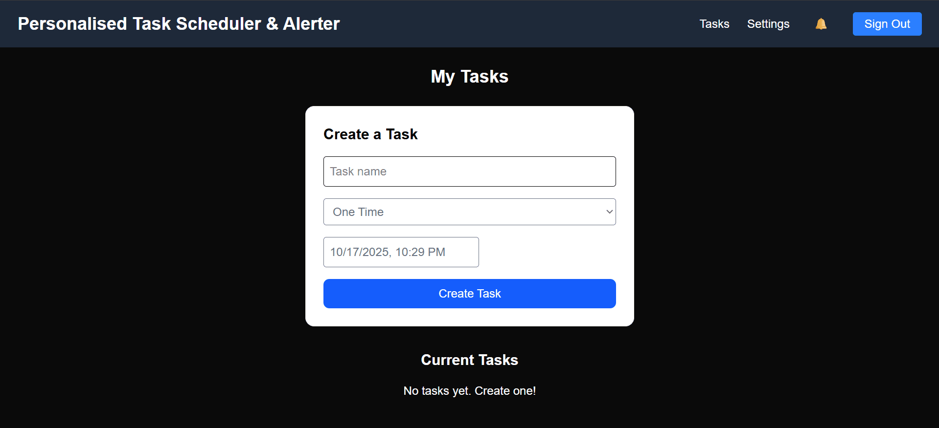 Personalized Task Scheduler & Alerter